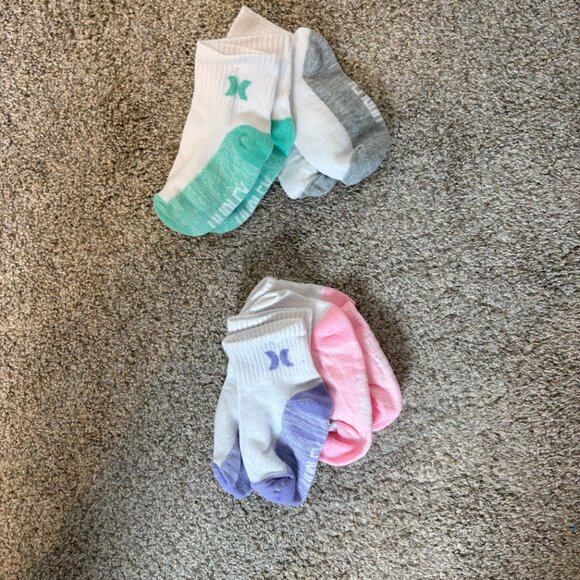 Hurley Toddler Baby Girl Socks NEW 4 pairs - Picture 3 of 4